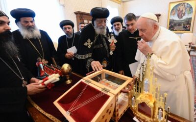H.H. Pope Francis, Pope of the Vatican: We recognize the Coptic martyrs in Libya, and I will make an altar in their name.