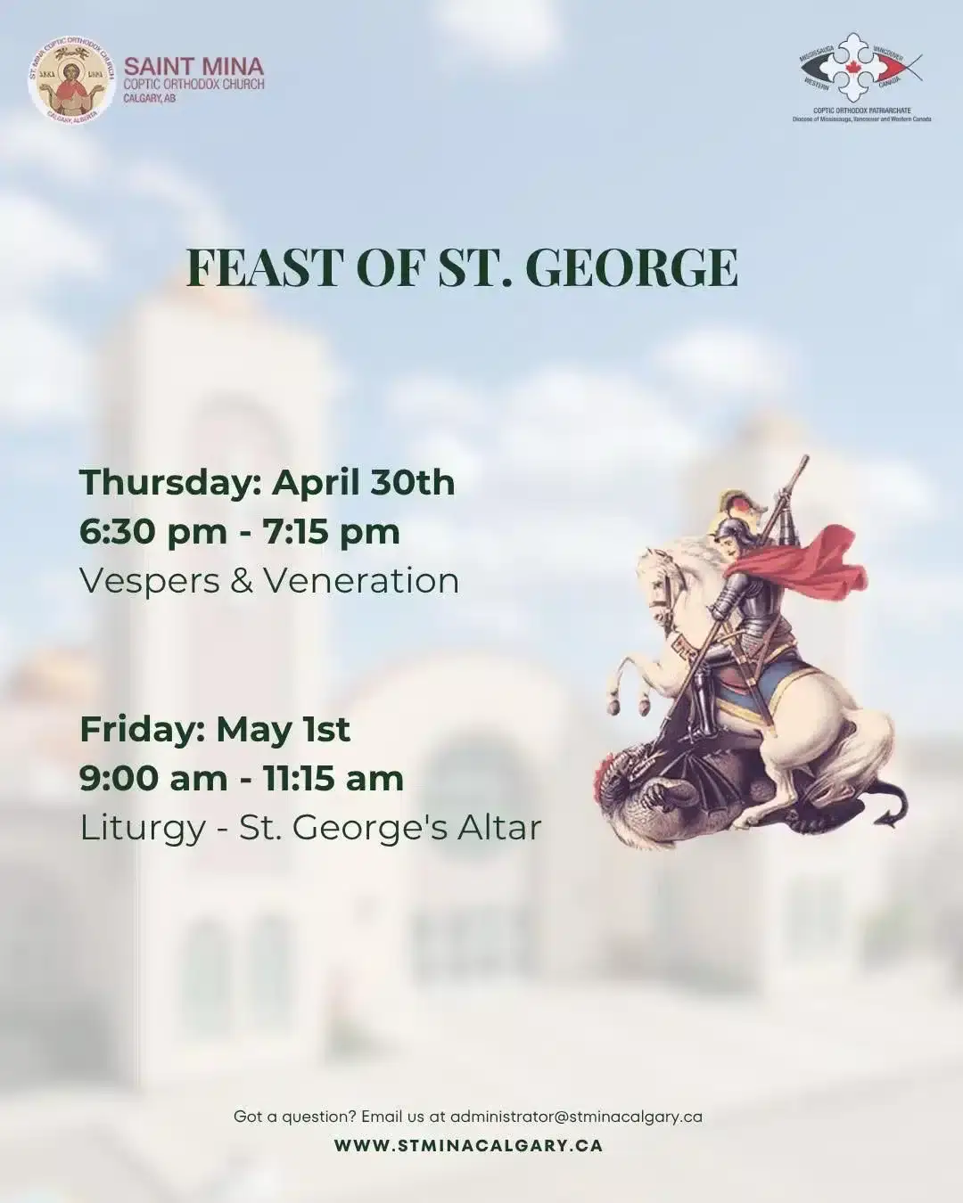 St. George Feast - St. Mina Calgary